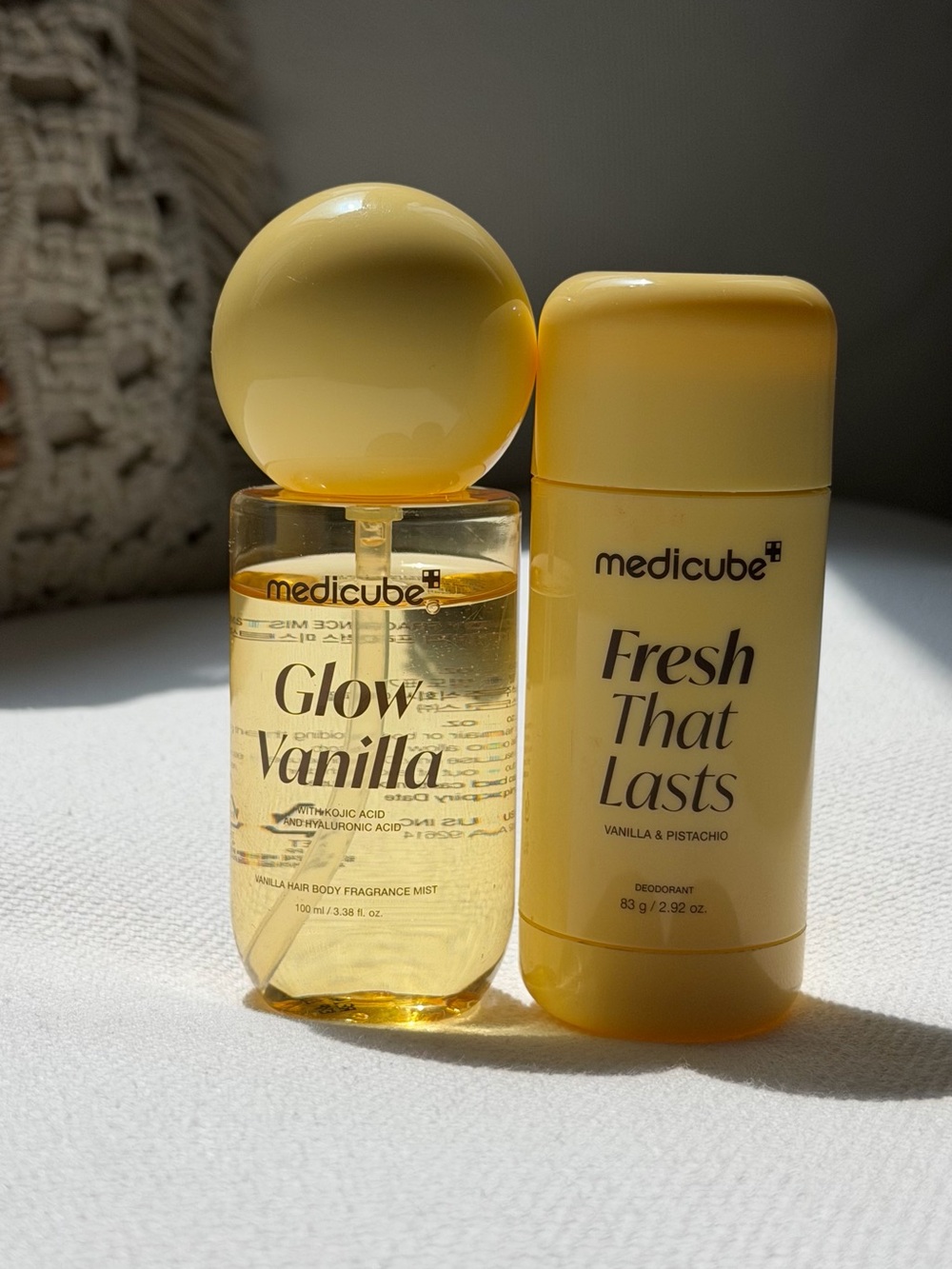 Medicube Glow Vanilla Body Mist & Fresh That Lasts Deodorant Duo